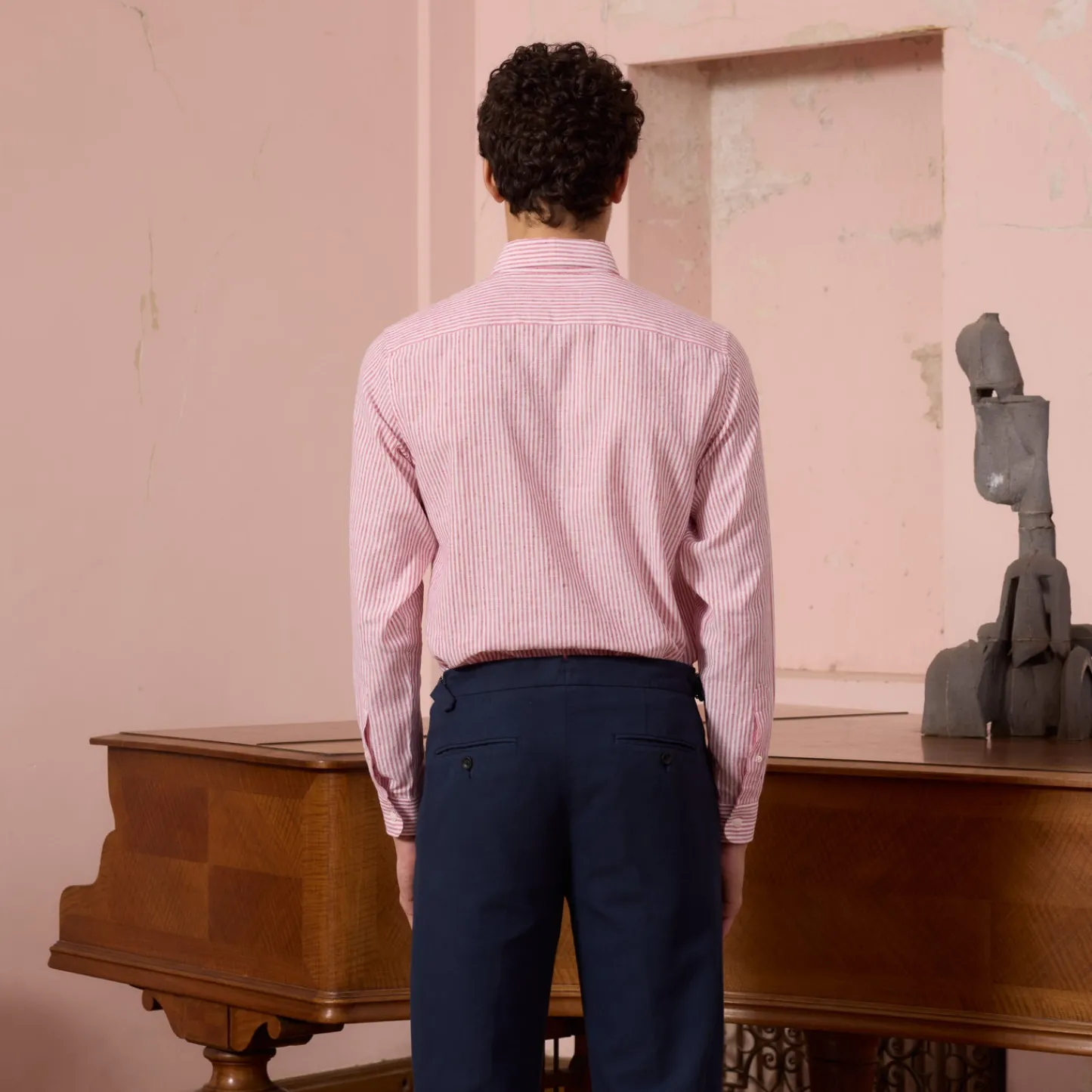 HAST Chemise en coton et lin à rayures> Décontractée | Chemises Par Couleurs