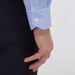 HAST Chemise en dobby à rayures bleues><noscript><img width=