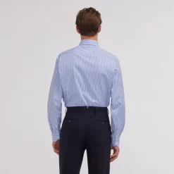 HAST Chemise en dobby à rayures bleues><noscript><img width=