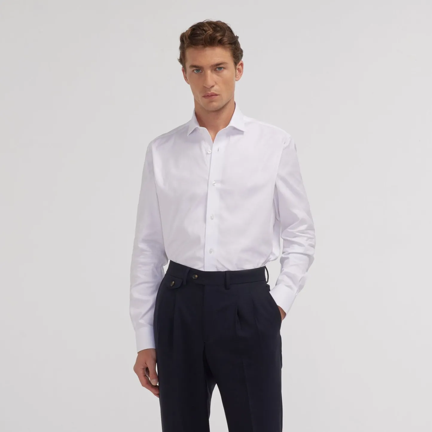 HAST Chemise en dobby blanche> Classique | Chemises Blanches