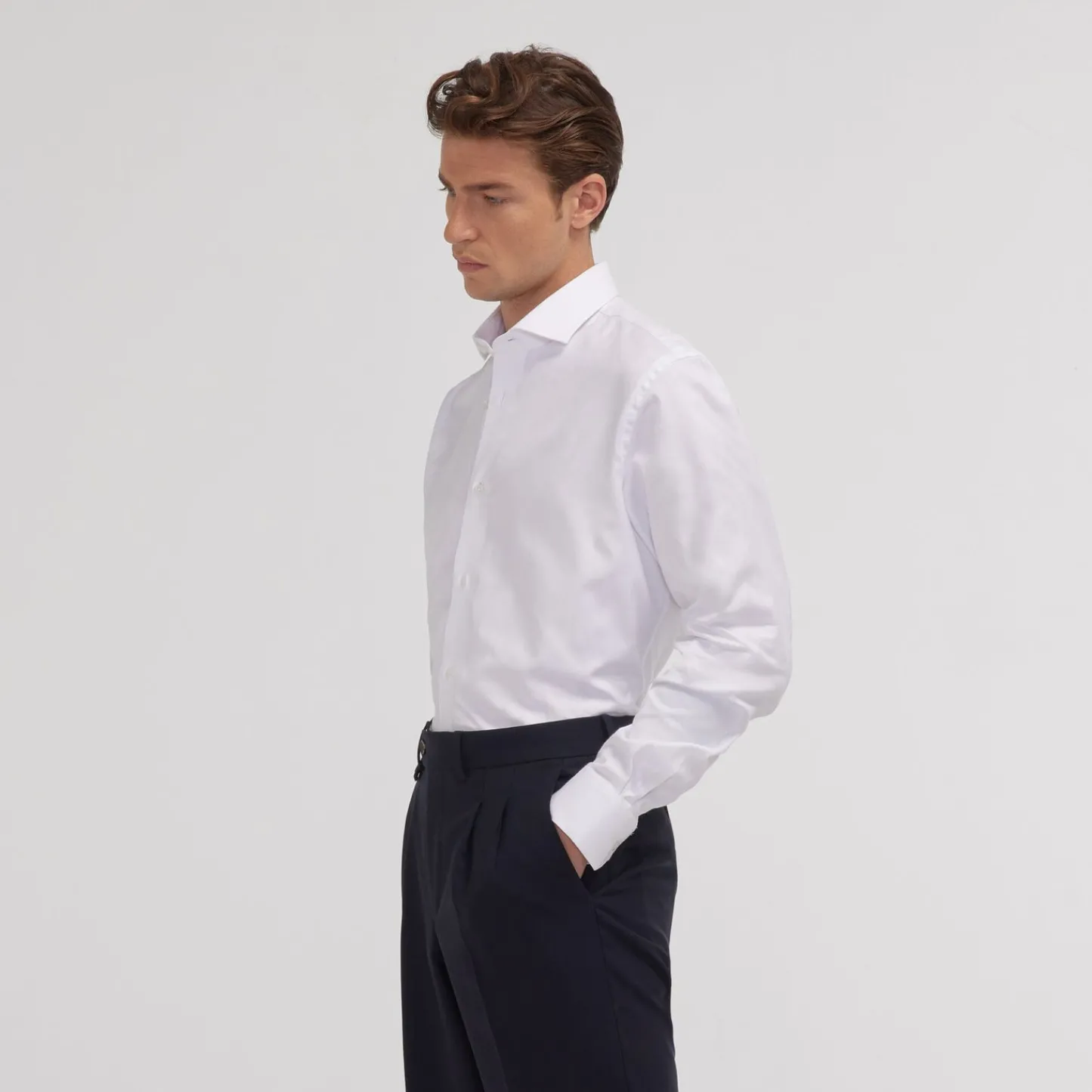HAST Chemise en dobby blanche> Classique | Chemises Blanches