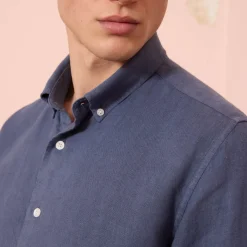 HAST Chemise en lin e> Décontractée | Chemises Bleues