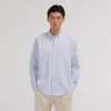 HAST Chemise en oxford à rayures ciel> Les Essentiels | Décontractée
