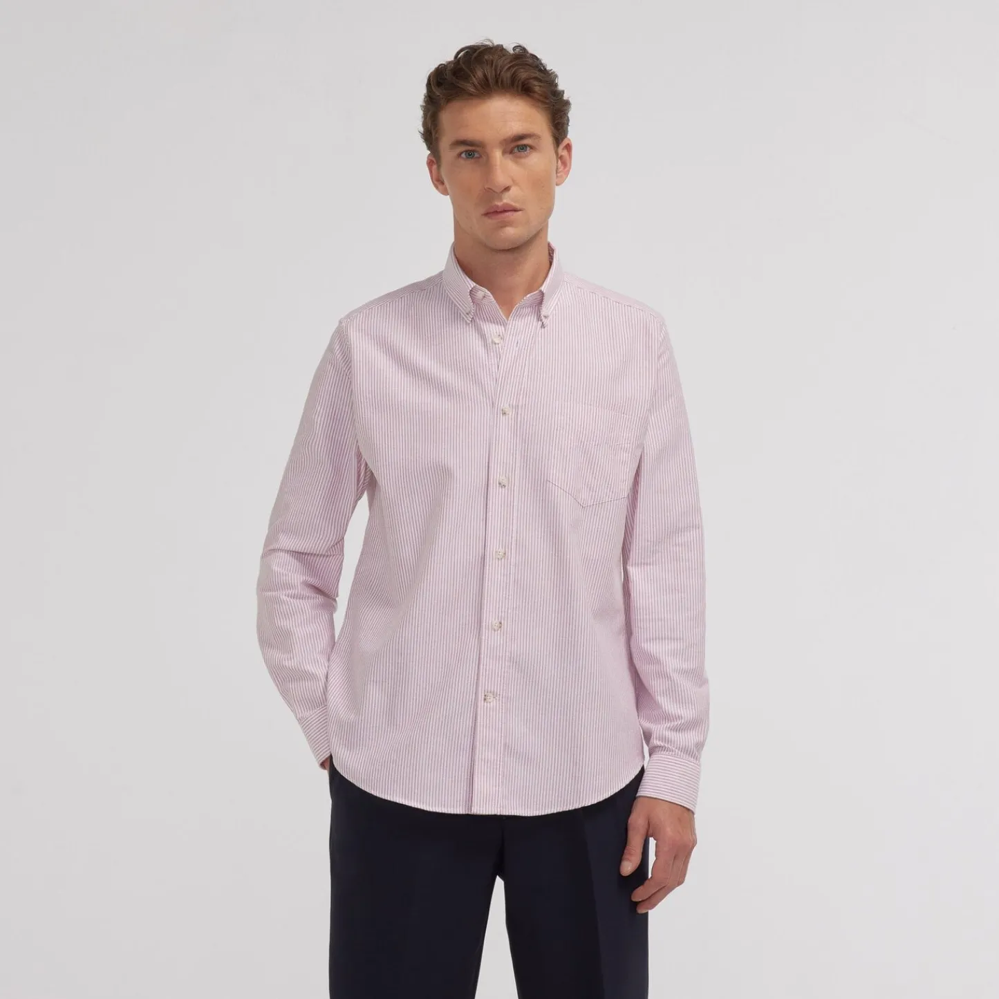 HAST Chemise en oxford à rayures> Les Essentiels | Décontractée