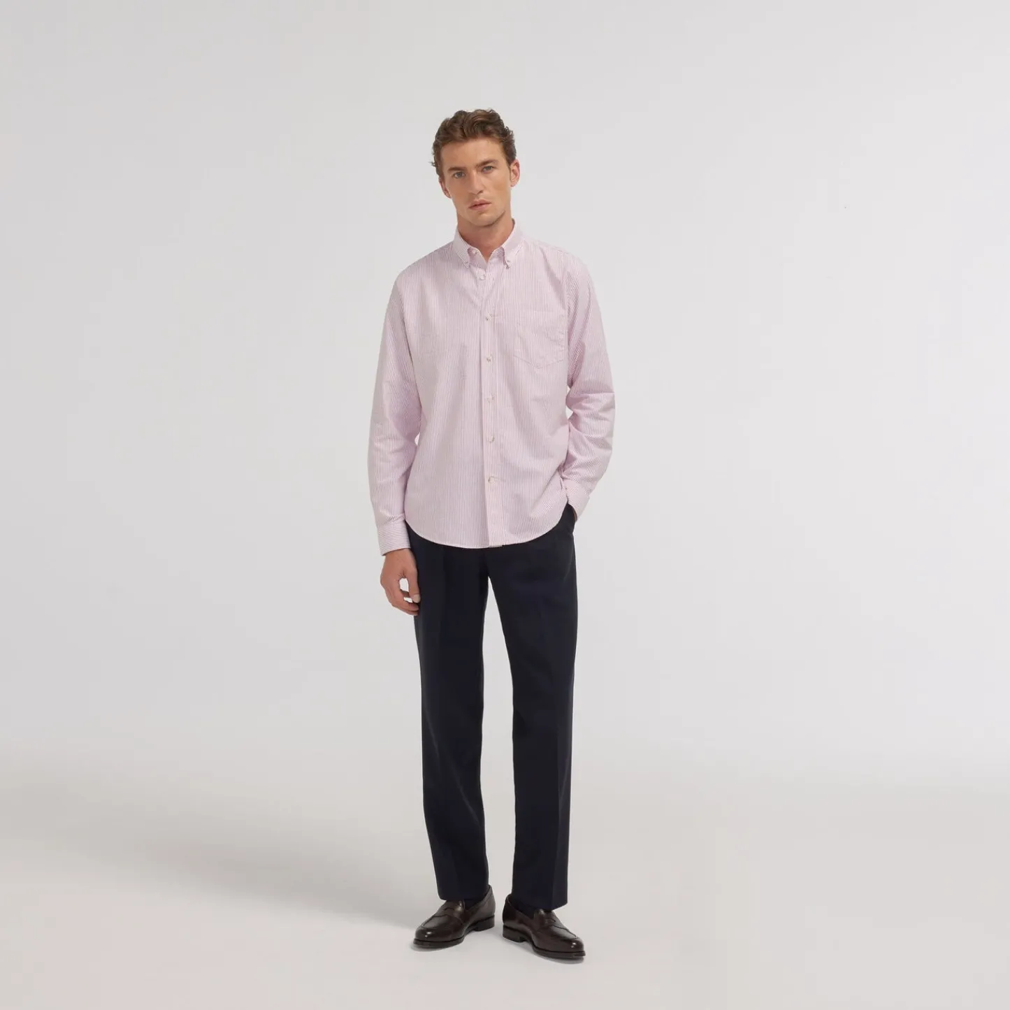 HAST Chemise en oxford à rayures> Les Essentiels | Décontractée