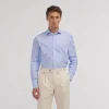 HAST Chemise en oxford double retors pied de puce e> Classique | Chemises Bleues
