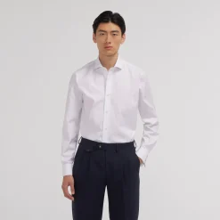 HAST Chemise en oxford double retors blanche à poignets mousquetaires> Classique | Chemises Blanches