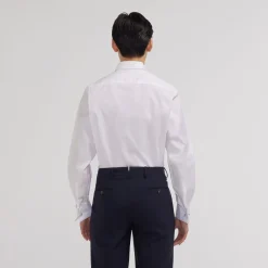HAST Chemise en oxford double retors blanche à poignets mousquetaires><noscript><img width=