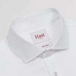 HAST Chemise en oxford double retors blanche à poignets mousquetaires><noscript><img width=