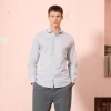 HAST Chemise en popeline à fines rayures vertes> Classique | Chemises Par Couleurs