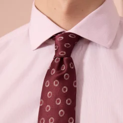 HAST Chemise en popeline à micro-rayures bordeaux><noscript><img width=
