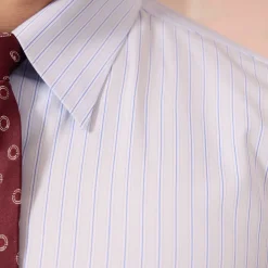 HAST Chemise en popeline bleue à rayures> Classique | Chemises Bleues