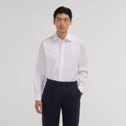 HAST Chemise en popeline double retors blanche> Classique | Chemises Blanches