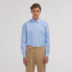 HAST Chemise en popeline double retors e> Classique | Chemises Bleues