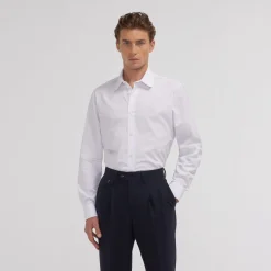 HAST Chemise en popeline double retors blanche> Classique | Chemises Blanches