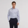 HAST Chemise en popeline double retors à carreaux foncé> Classique | Chemises Bleues