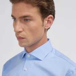 HAST Chemise en popeline double retors e> Chemises Bleues | Chemises Formelles