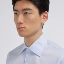HAST Chemise en popeline double retors ciel> Classique | Chemises Bleues