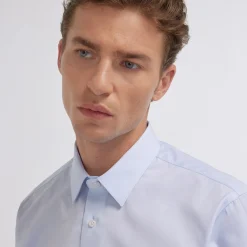 HAST Chemise en popeline double retors> Classique | Chemises Bleues
