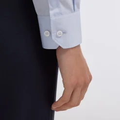 HAST Chemise en popeline double retors ciel><noscript><img width=