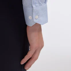 HAST Chemise en popeline double retors à carreaux foncé><noscript><img width=