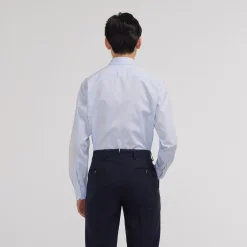HAST Chemise en popeline double retors ciel><noscript><img width=