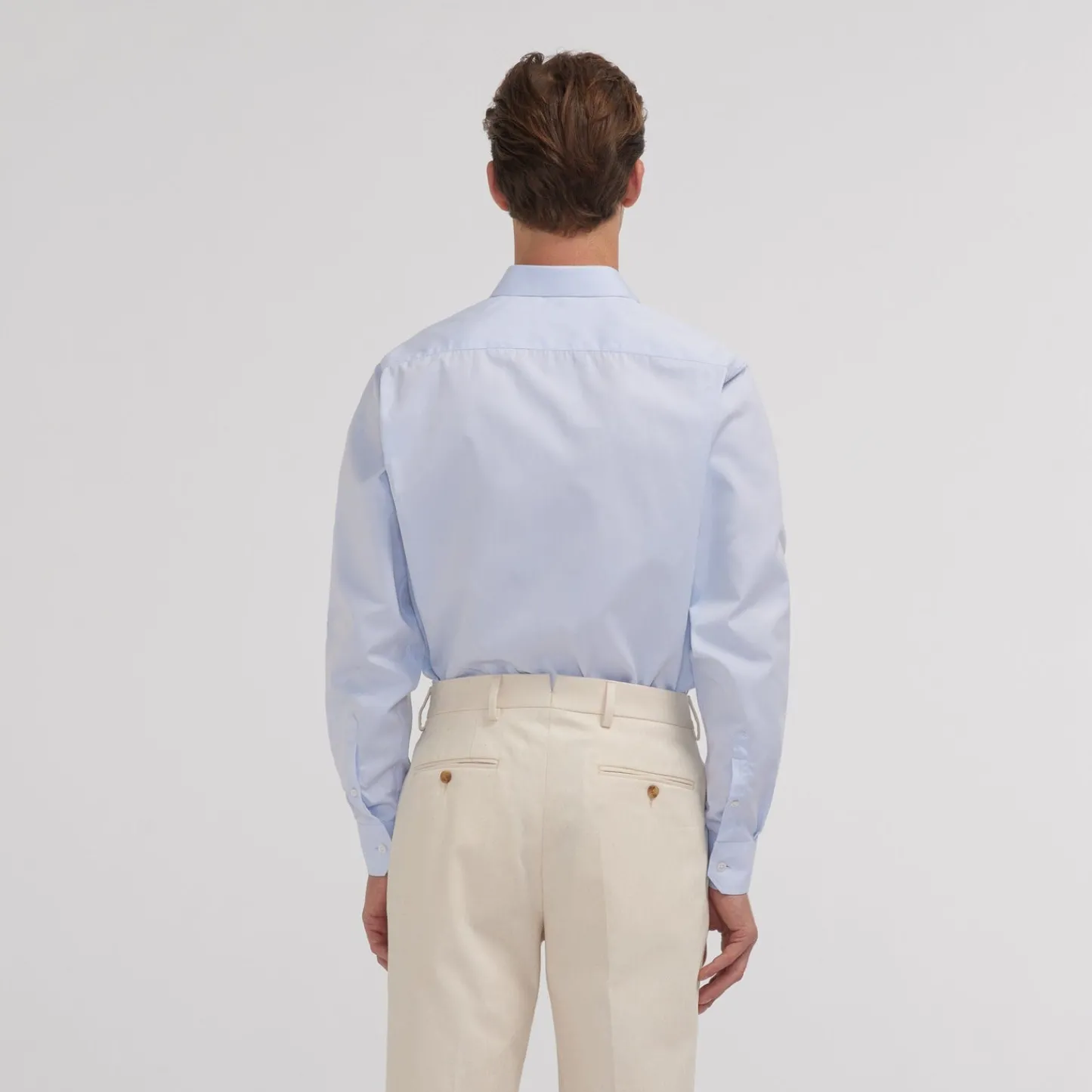 HAST Chemise en popeline double retors> Classique | Chemises Bleues