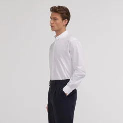 HAST Chemise en popeline double retors blanche><noscript><img width=