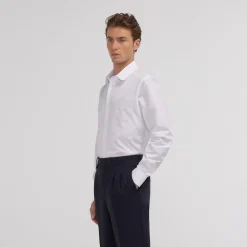 HAST Chemise en popeline double retors blanche><noscript><img width=
