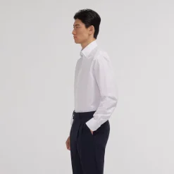 HAST Chemise en popeline double retors blanche><noscript><img width=