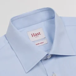 HAST Chemise en popeline double retors ciel><noscript><img width=