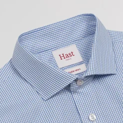 HAST Chemise en popeline double retors à carreaux foncé><noscript><img width=