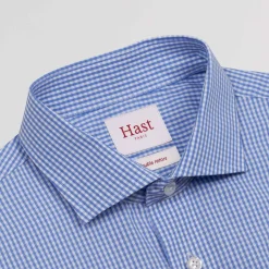 HAST Chemise en popeline double retors vichy e><noscript><img width=