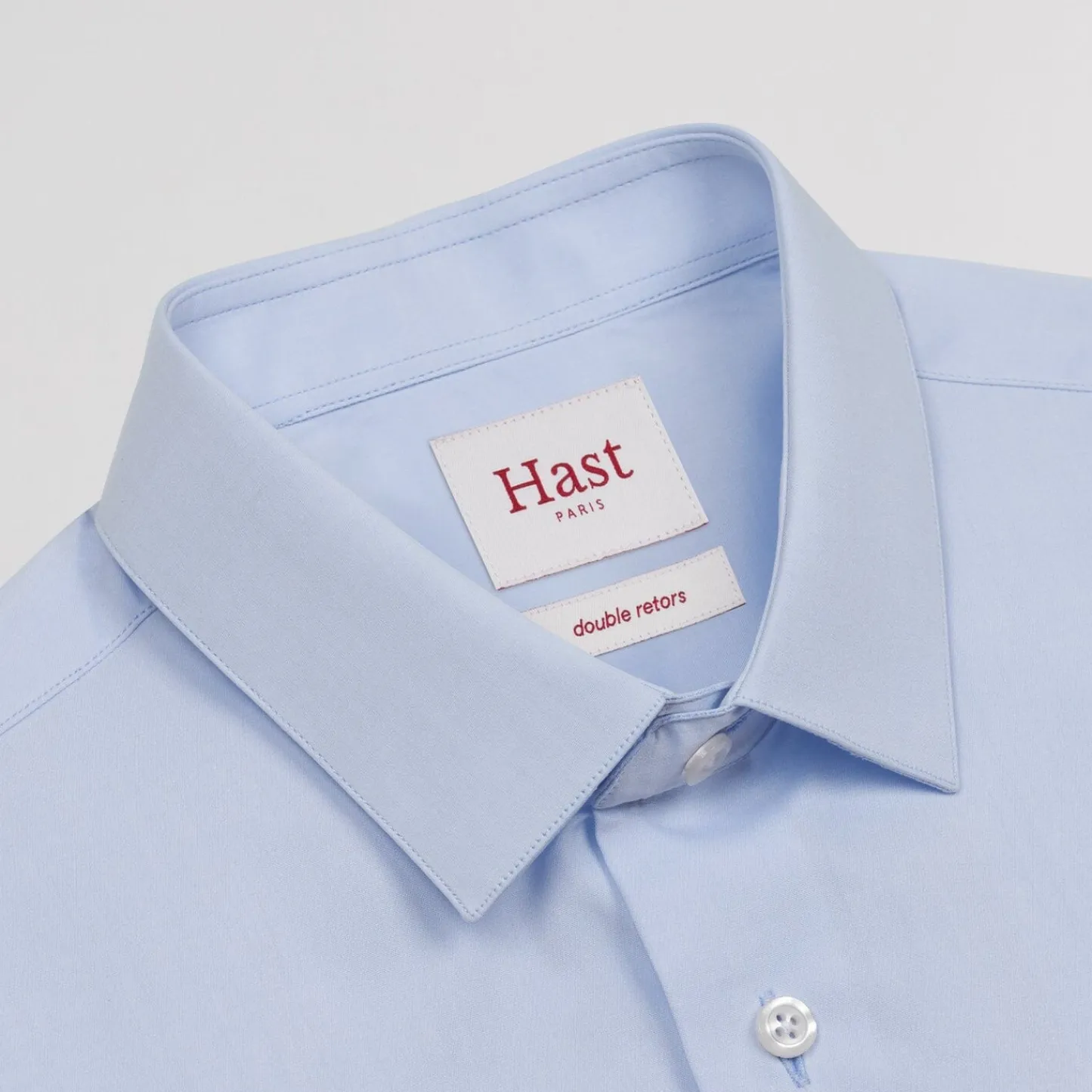 HAST Chemise en popeline double retors> Classique | Chemises Bleues