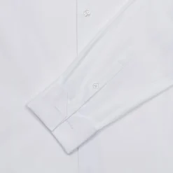 HAST Chemise en popeline double retors blanche à poignets mousquetaires><noscript><img width=