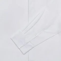 HAST Chemise en popeline double retors blanche à poignets mousquetaires><noscript><img width=