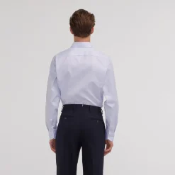 HAST Chemise en royal oxford pied de puce bleue><noscript><img width=