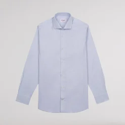 HAST Chemise en royal oxford pied de puce bleue><noscript><img width=