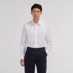 HAST Chemise en twill stretch naturel> Classique | Chemises Blanches