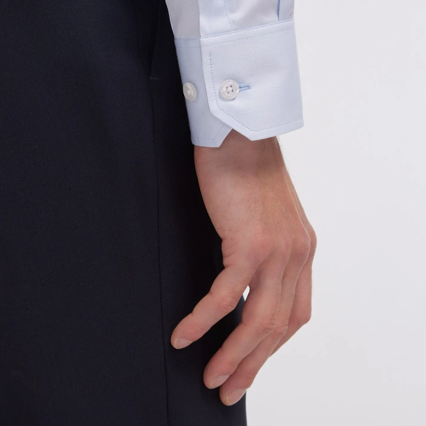 HAST Chemise en twill double retors> Classique | Chemises Bleues