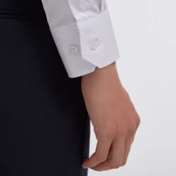 HAST Chemise en twill double retors à fines rayures es><noscript><img width=
