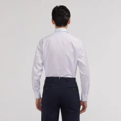 HAST Chemise en twill double retors à fines rayures es><noscript><img width=