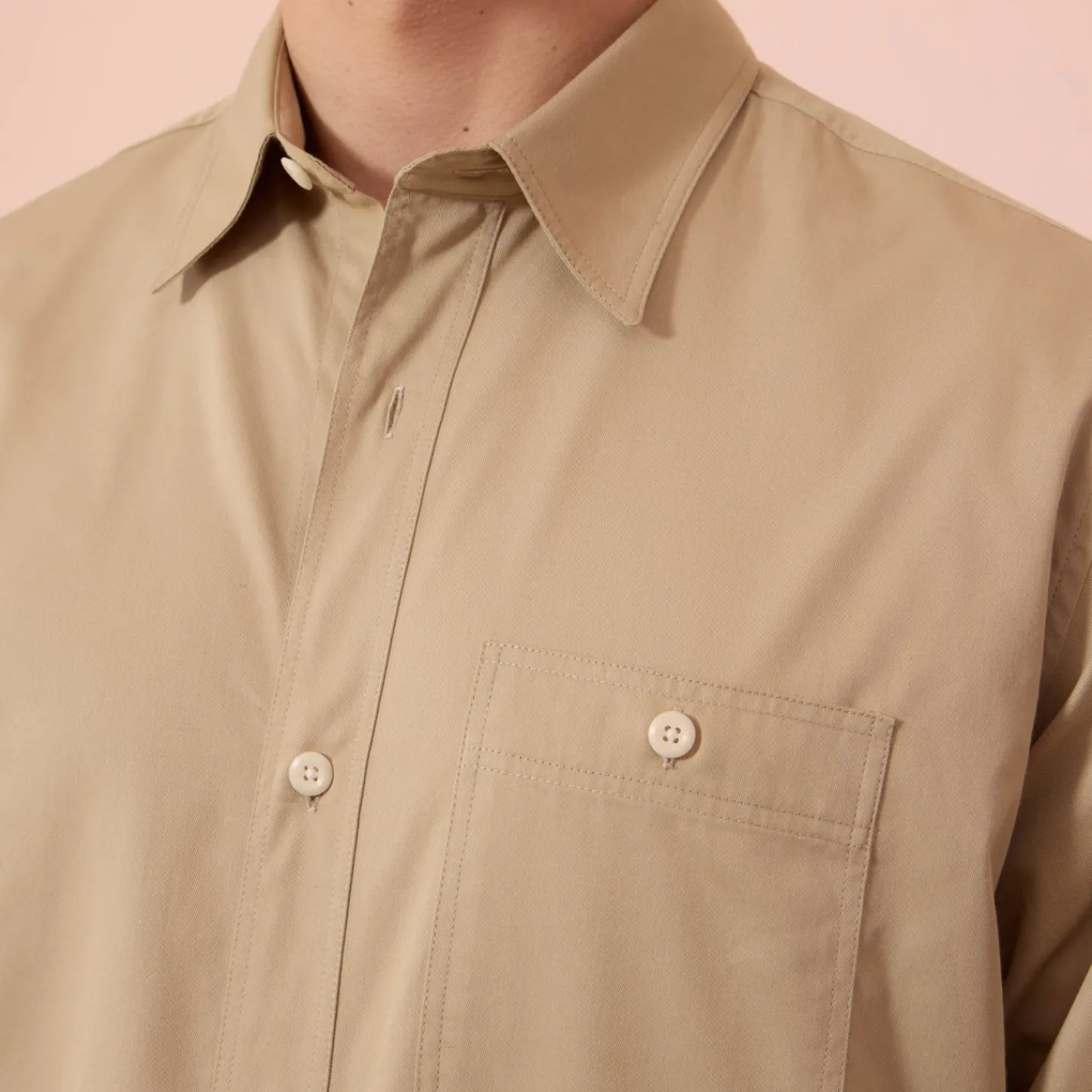 HAST Chemise militaire beige> Chemises Par Couleurs | Chemises Casual
