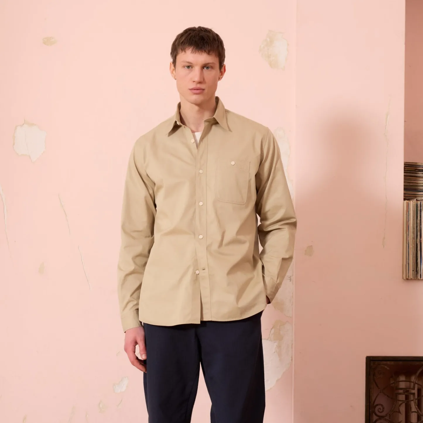 HAST Chemise militaire beige> Chemises Par Couleurs | Chemises Casual