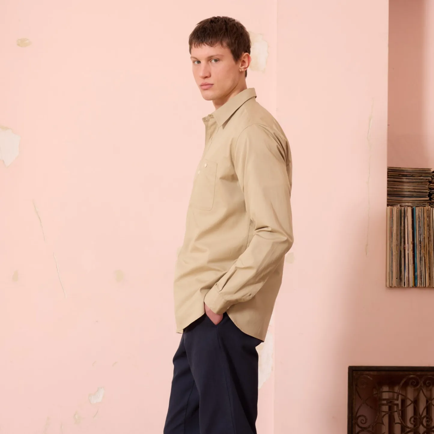HAST Chemise militaire beige> Chemises Par Couleurs | Chemises Casual