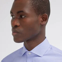 HAST Chemise premium cintrée en fil à fil double retors bleue> Cintrée | Chemises Premium