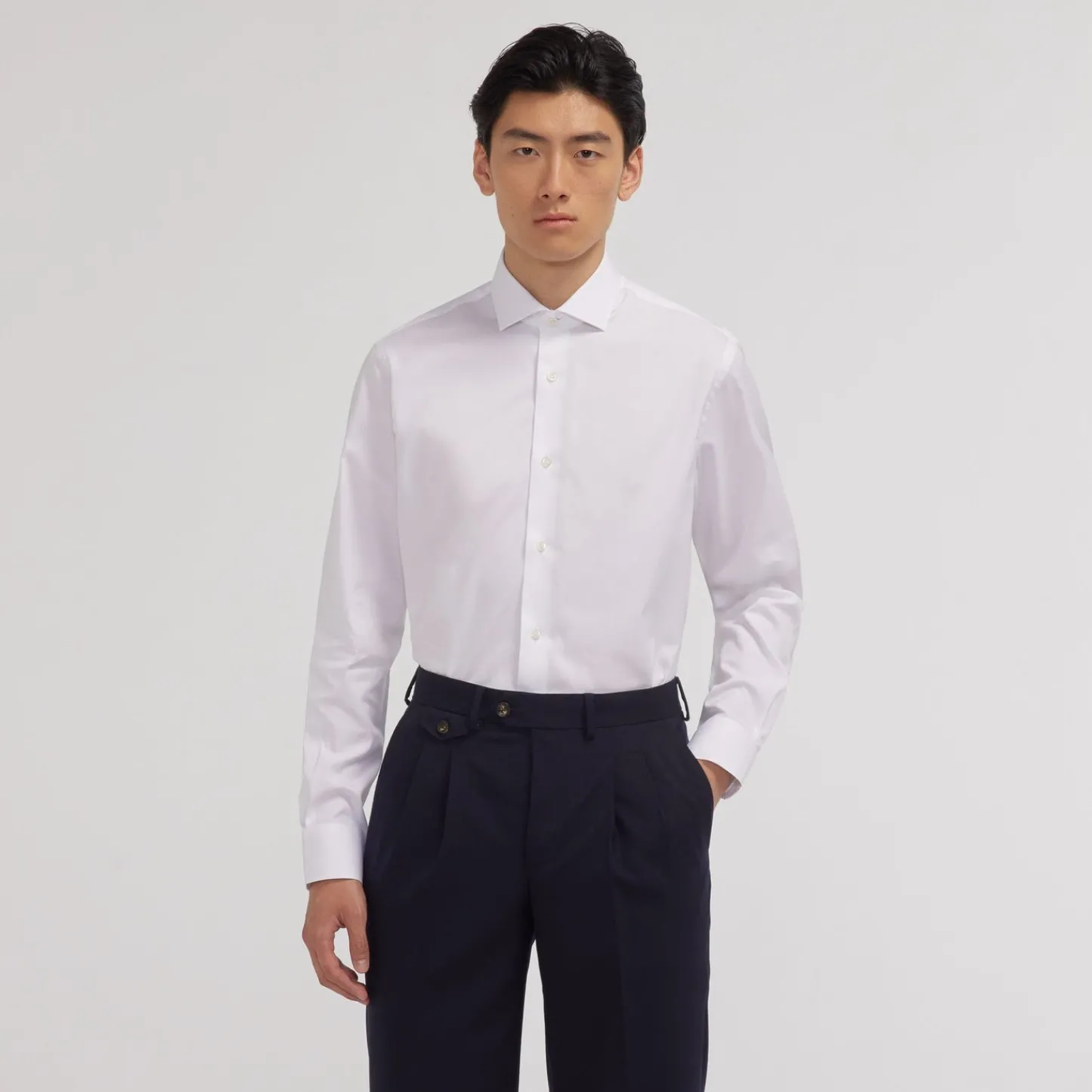 HAST Chemise premium en pinpoint double retors he> Classique | Chemises Blanches