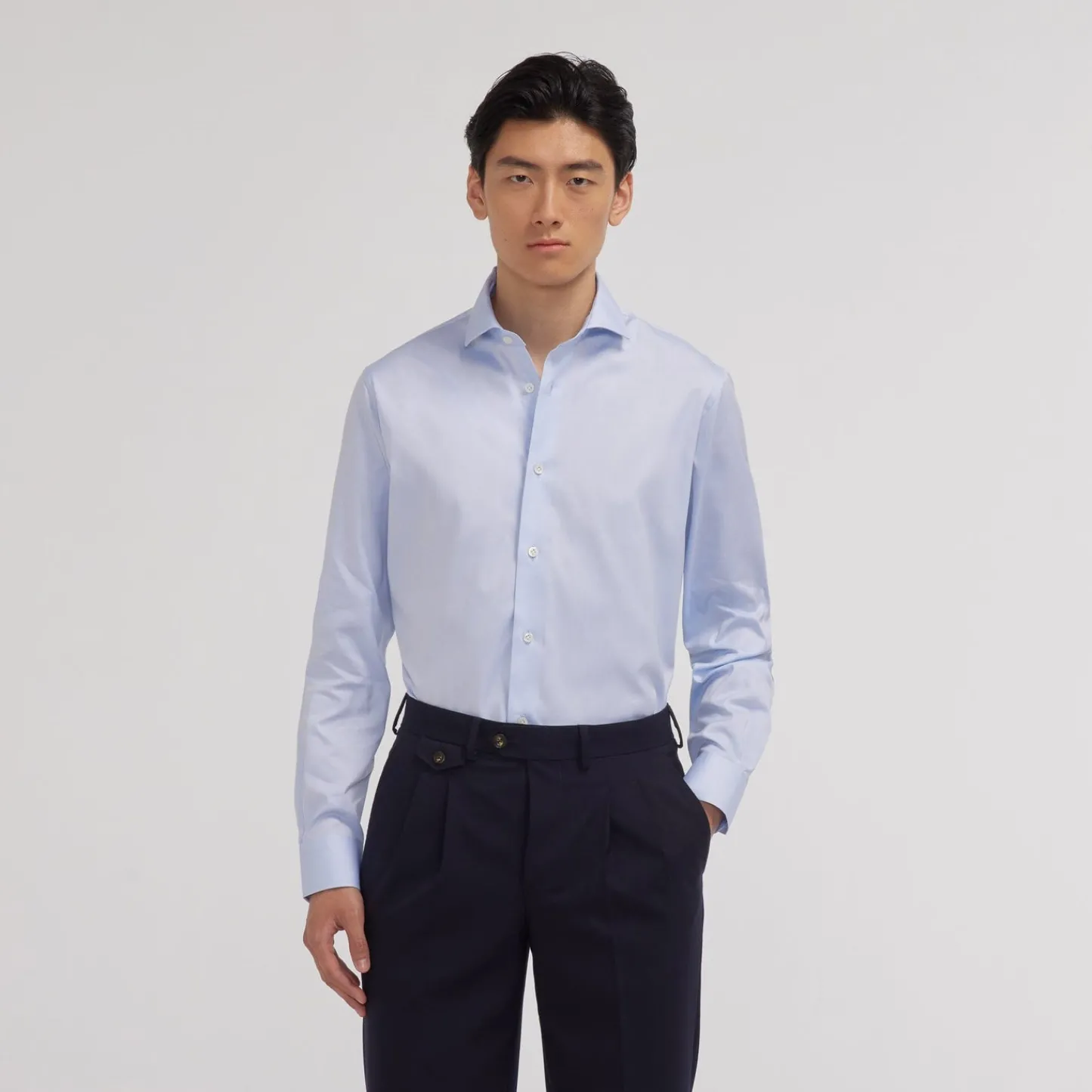 HAST Chemise premium en pinpoint double retors e> Classique | Chemises Bleues