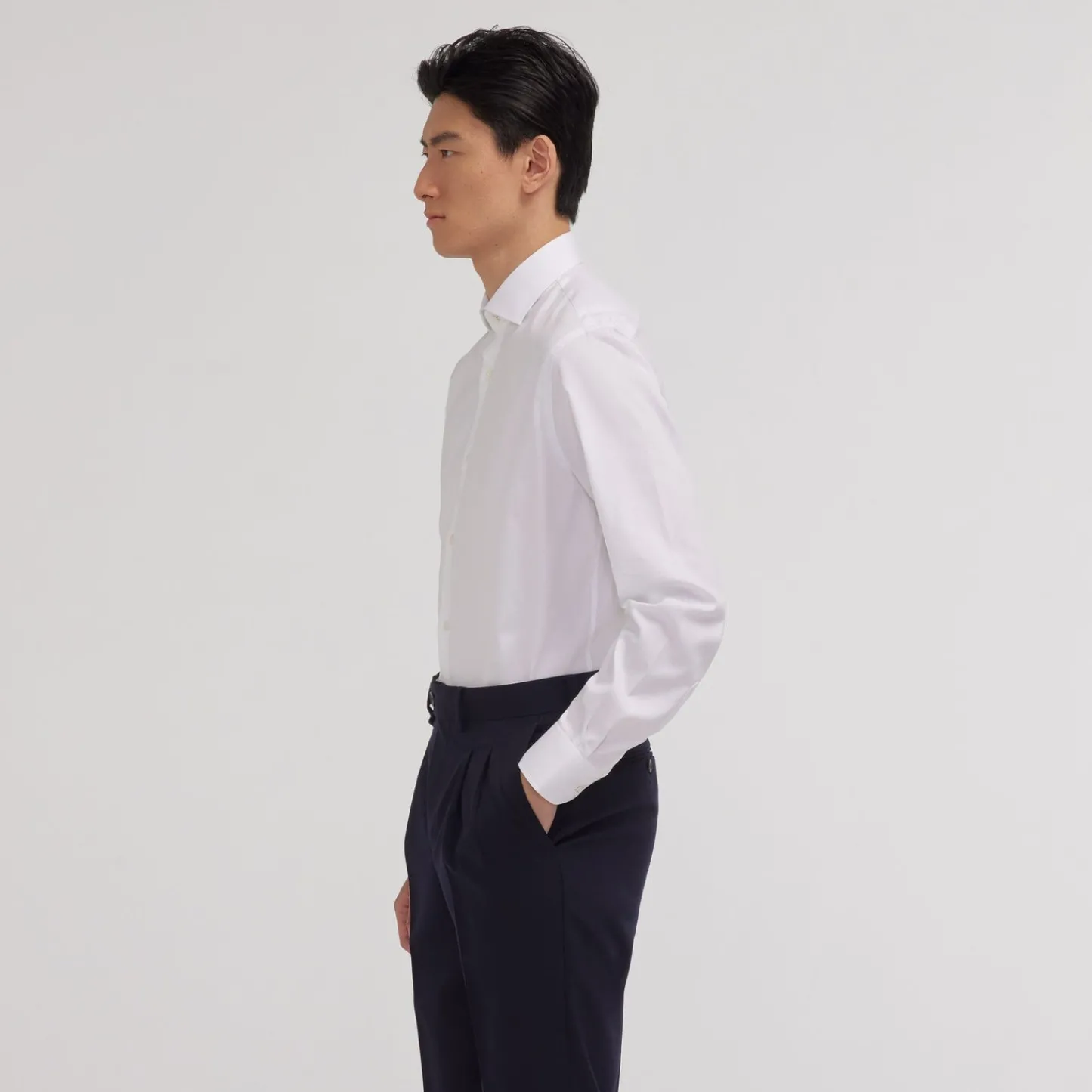 HAST Chemise premium en pinpoint double retors he> Classique | Chemises Blanches