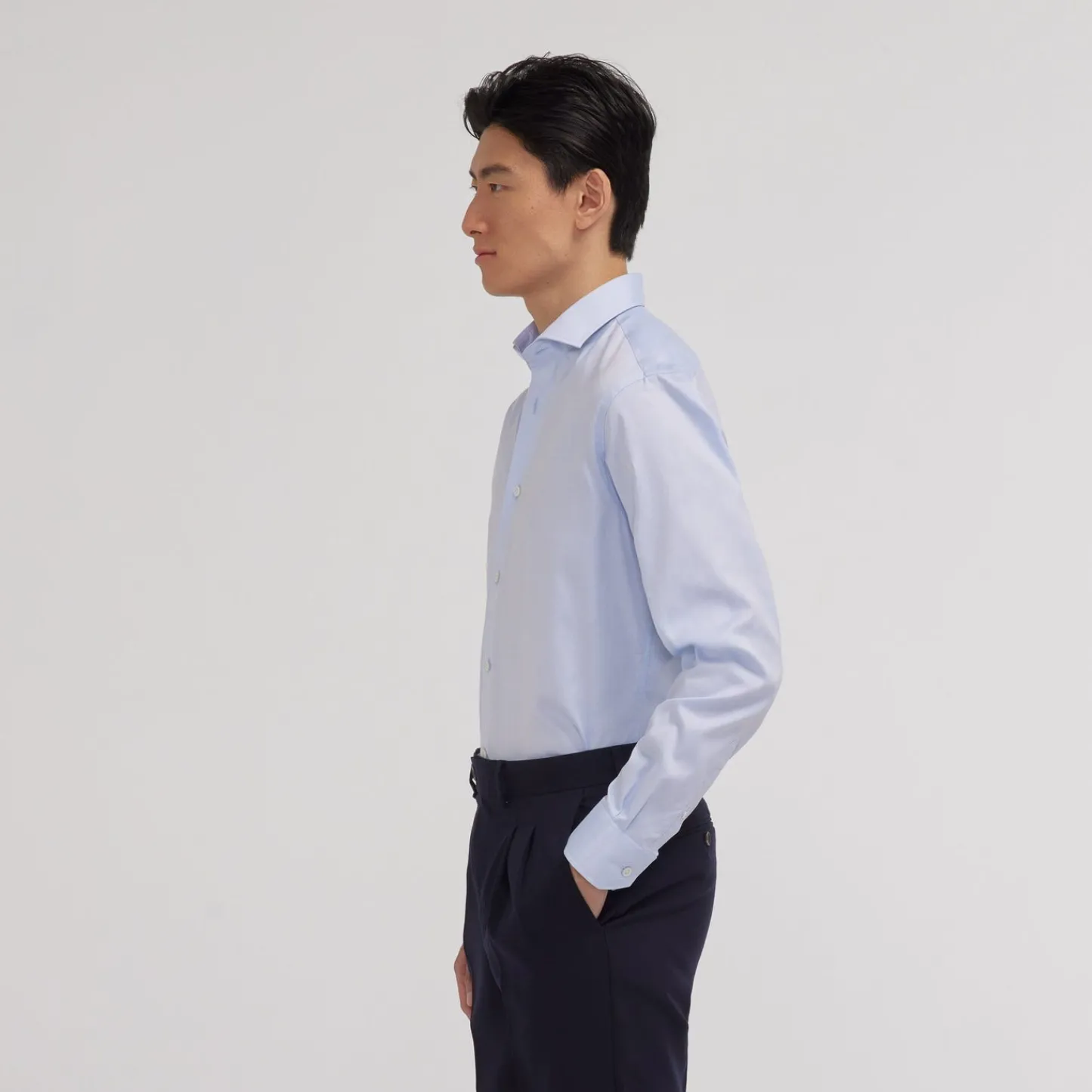 HAST Chemise premium en pinpoint double retors e> Classique | Chemises Bleues